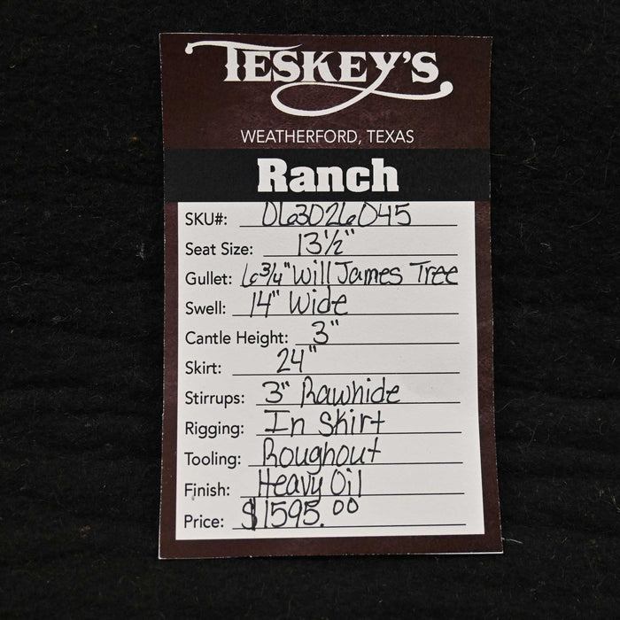 13.5" TESKEY'S STRIP DOWN RANCH SADDLE