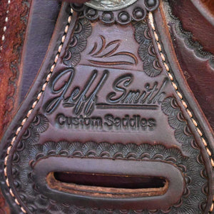 16.5" USED JEFF SMITH RANCH CUTTER SADDLE Saddles Jeff Smith