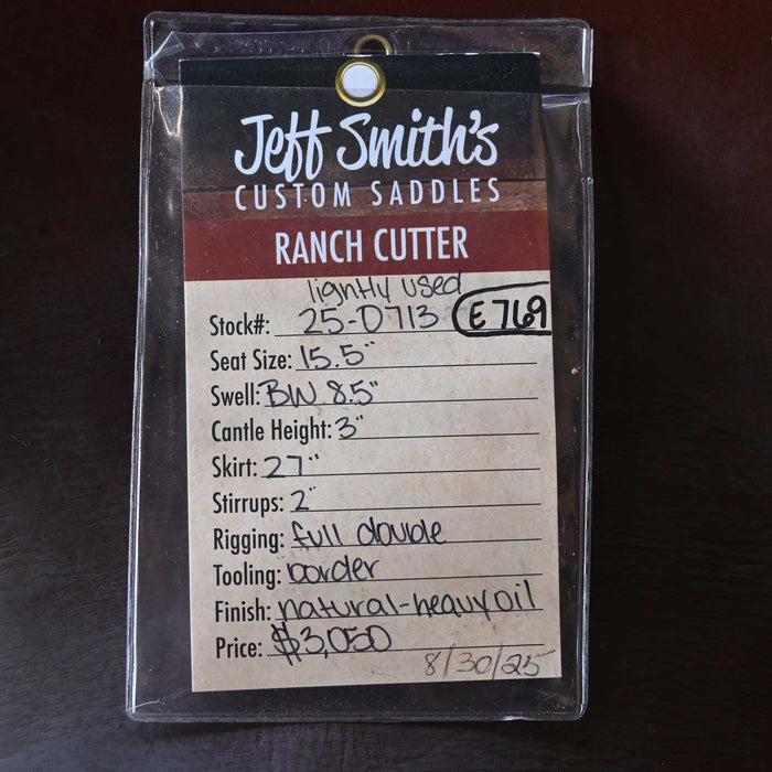 15.5" USED JEFF SMITH RANCH CUTTING SADDLE