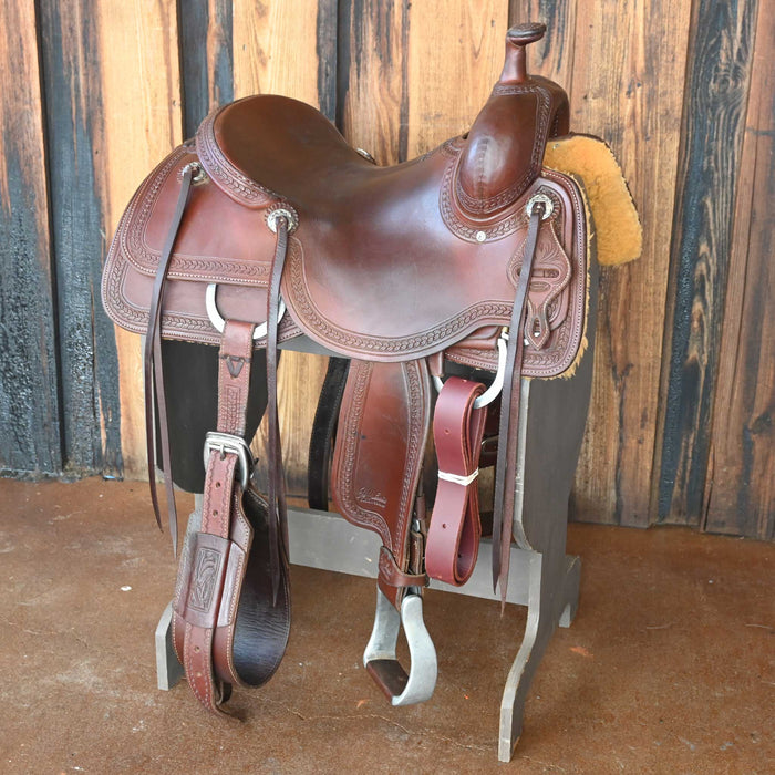 15.5" USED JEFF SMITH RANCH CUTTING SADDLE