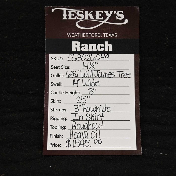 14.5" TESKEY'S STRIP DOWN RANCH SADDLE