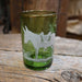 Vintage Mary Gregory Painted Green Glass Cup w/Gold Rim Collectibles misc