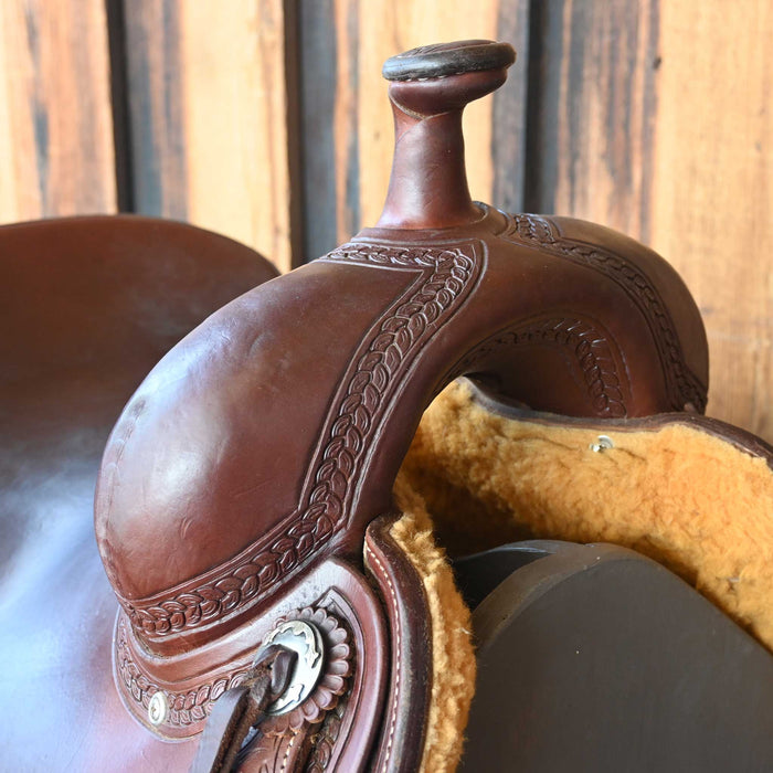 15.5" USED JEFF SMITH RANCH CUTTING SADDLE