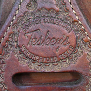 14" USED TESKEY'S ROPING SADDLE