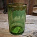 Vintage Mary Gregory Painted Green Glass Cup w/Gold Rim Collectibles misc