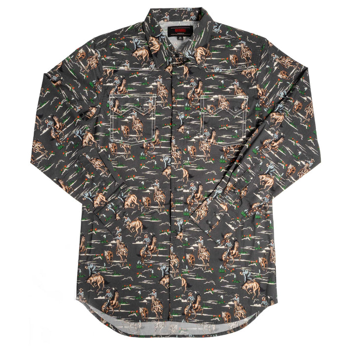 Rock & Roll Denim Men's Western Vintage Print Pearl Snap Shirt