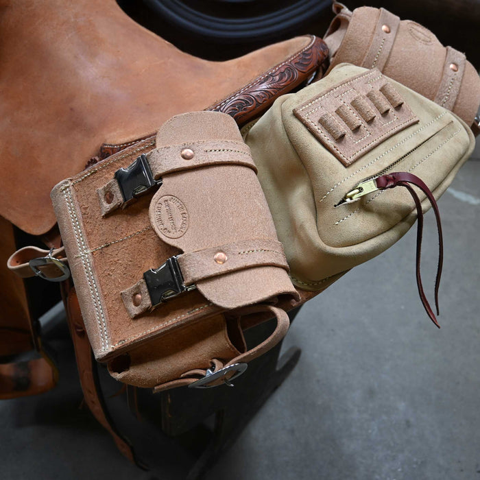 Handmade Justin Cargill Medicine Saddle Bags w/Quick Snaps Tack - Saddle Accessories Justin Cargill Leather