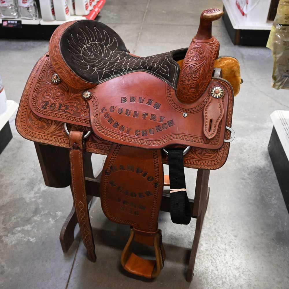 15.5" USED CORRIENTE TEAM ROPING SADDLE