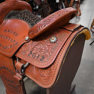 15.5" USED CORRIENTE TEAM ROPING SADDLE