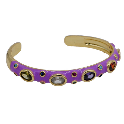 Porsha Purple Enamel Bangle WOMEN - Accessories - Jewelry - Bracelets Taylor Shaye Designs