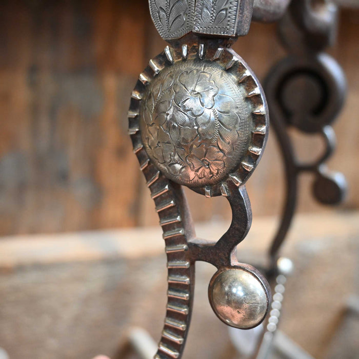 Rod Tuescher  Silver Engraved Solid Port with Roller Bit