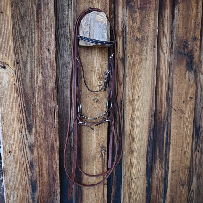 Kurtis Rudelbach Twisted Wire Snaffle Bridle Rig w/Browband Headstall Tack - Rigs Kurtis Rudelbach