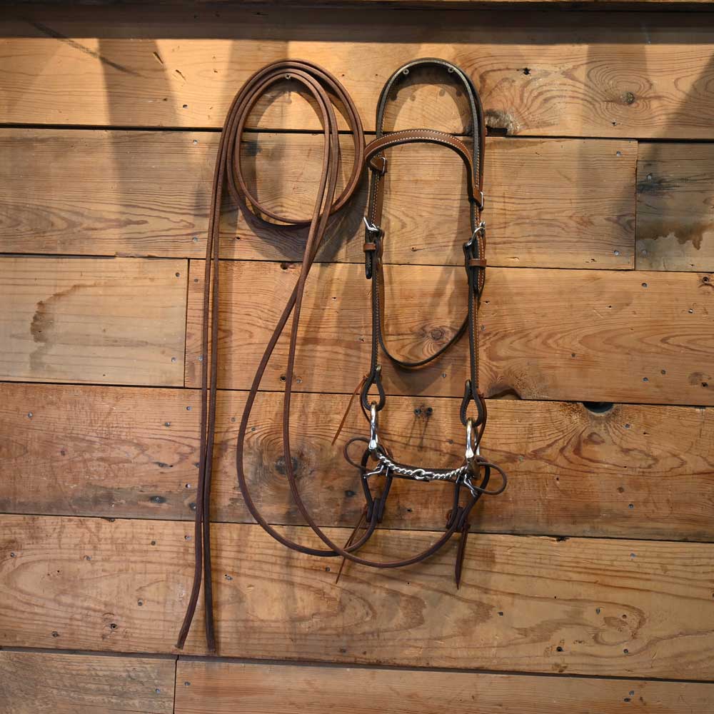Bridle Rig - Twisted Wire D- Ring Snaffle Bit  RIG172 Tack - Rigs MISC   