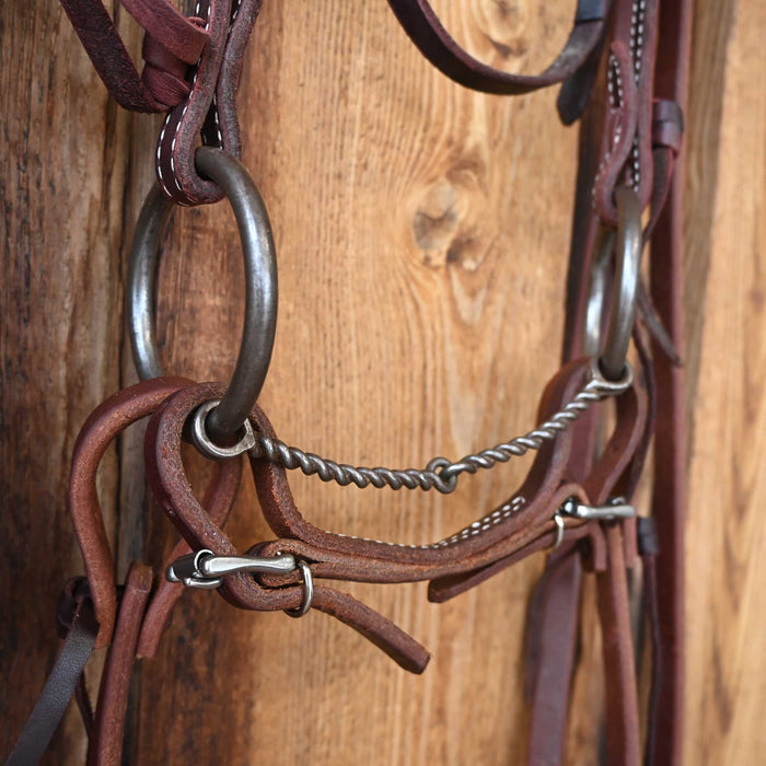 Kurtis Rudelbach Twisted Wire Snaffle Bridle Rig w/Browband Headstall Tack - Rigs Kurtis Rudelbach