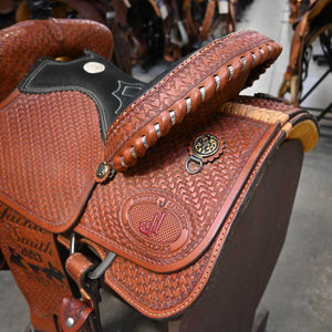 15.5" USED DOUBLE J TEAM ROPING SADDLE