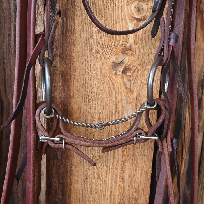 Kurtis Rudelbach Twisted Wire Snaffle Bridle Rig w/Browband Headstall Tack - Rigs Kurtis Rudelbach