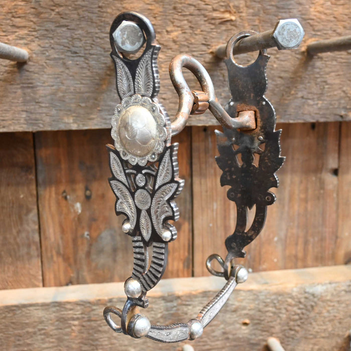 E Garcia Silver Engraved Solid Port with Copper Cricket