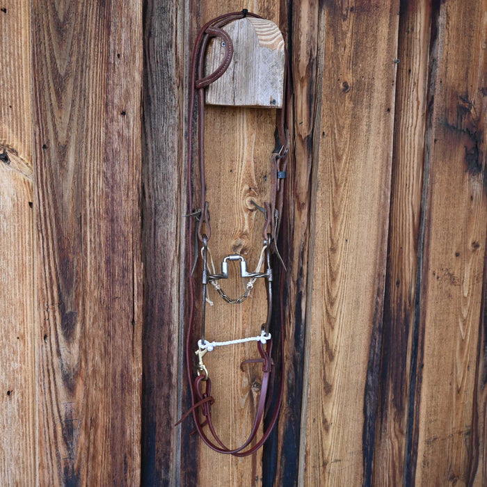 Josh Ownbey Twisted Wire Hinge Port Correction Bridle Rig w/Single Ear Headstall Tack - Rigs Josh Ownbey