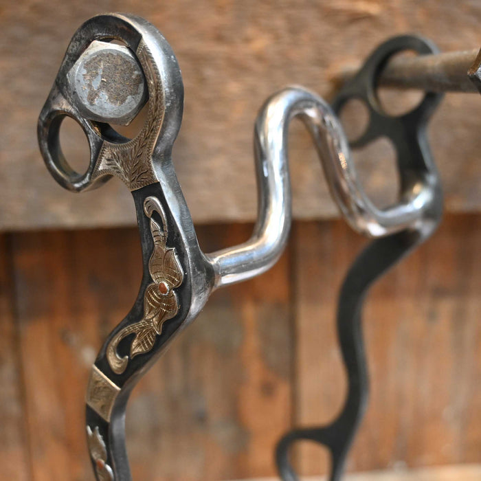 S. White Silver Mounted Solid Port Bit