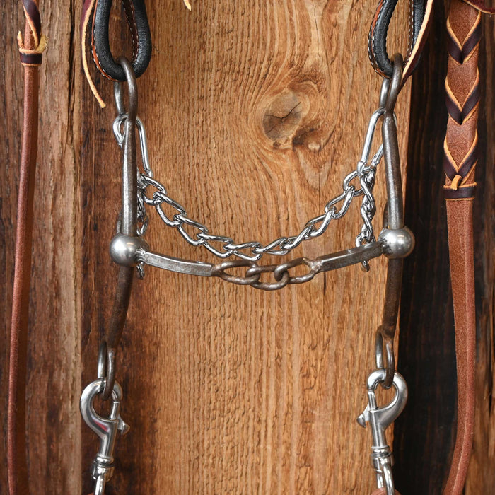 Flaharty Square Center Chain Bridle Rig w/Split Ear Headstall Tack - Rigs Flaharty