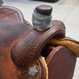 14" USED MARTY BYRD ROPING SADDLE Saddles Marty Byrd