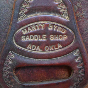 14" USED MARTY BYRD ROPING SADDLE Saddles Marty Byrd