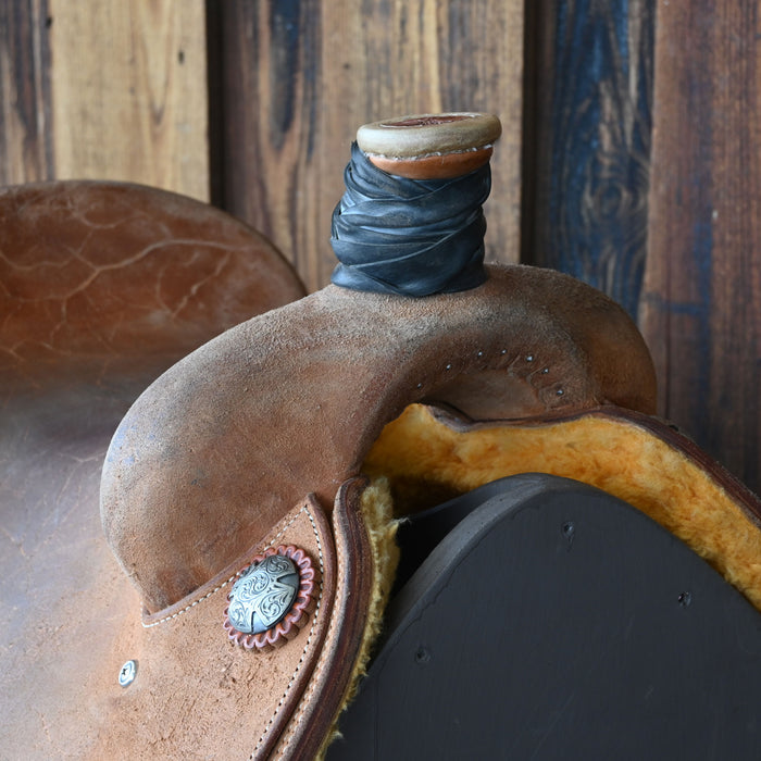 15" USED TESKEY'S TEAM ROPING SADDLE