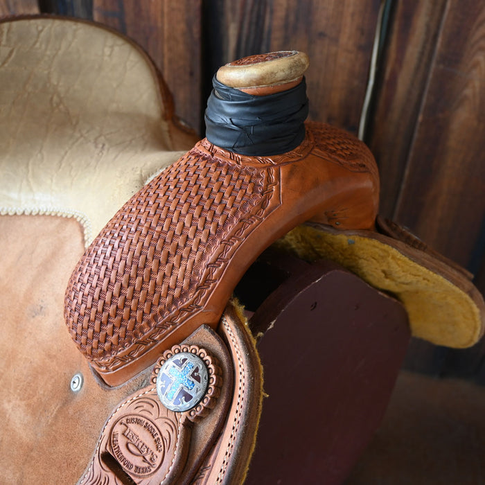 14" USED TESKEY'S CALF ROPING SADDLE Saddles - Used Teskey's Saddlery