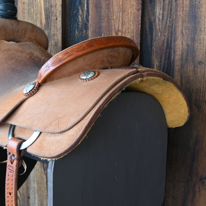 15" USED TESKEY'S TEAM ROPING SADDLE