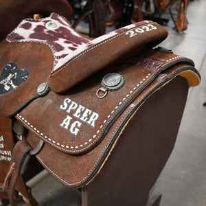 14" USED ALAMO SADDLERY ROPING SADDLE