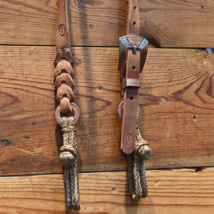 Joe Hipp Split Ear Braided Headstall w/ Reid Jones Hardware