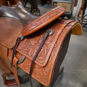 16" USED BOB'S CUSTOM TED ROBINSON CUTTING SADDLE Saddles BOBS CUSTOMS   