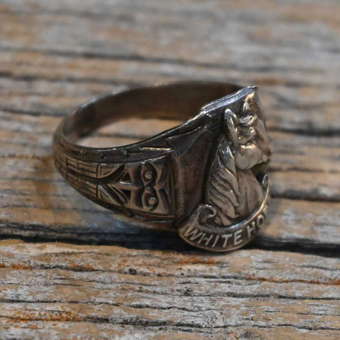 Vintage Sterling Silver "White Horse" Ring