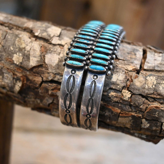 Vintage Zuni Petit Point Turquoise Bracelet