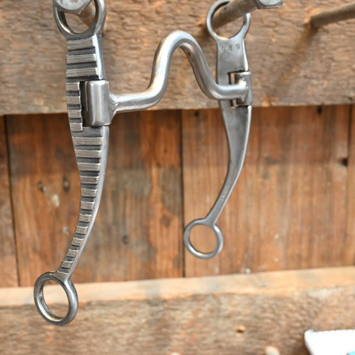 #673 FARKAS Silver Mounted Striped Solid Port Bit