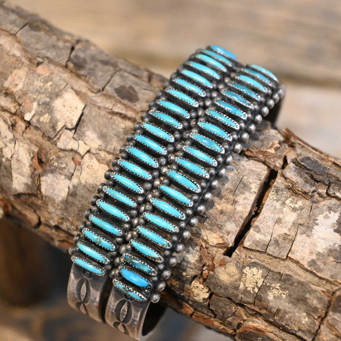 Vintage Zuni Petit Point Turquoise Bracelet