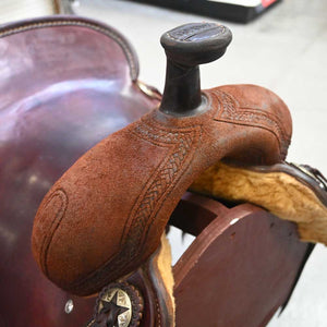 16.5" USED JEFF SMITH RANCH CUTTER SADDLE Saddles Jeff Smith