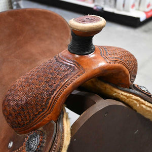 14.5" USED TESKEY'S ROPING SADDLE