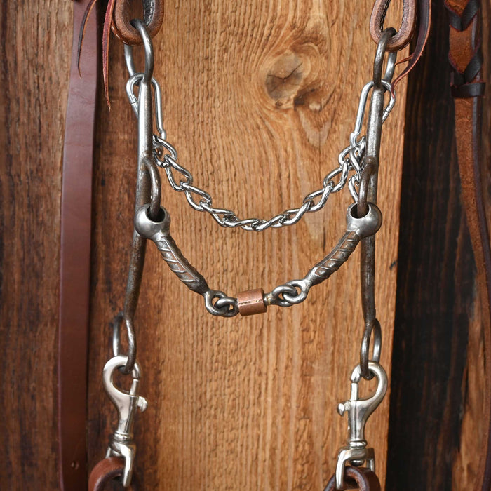 Flaharty Duke Rebar Dogbone Bridle Rig w/Single Ear Headstall Tack - Rigs Flaharty