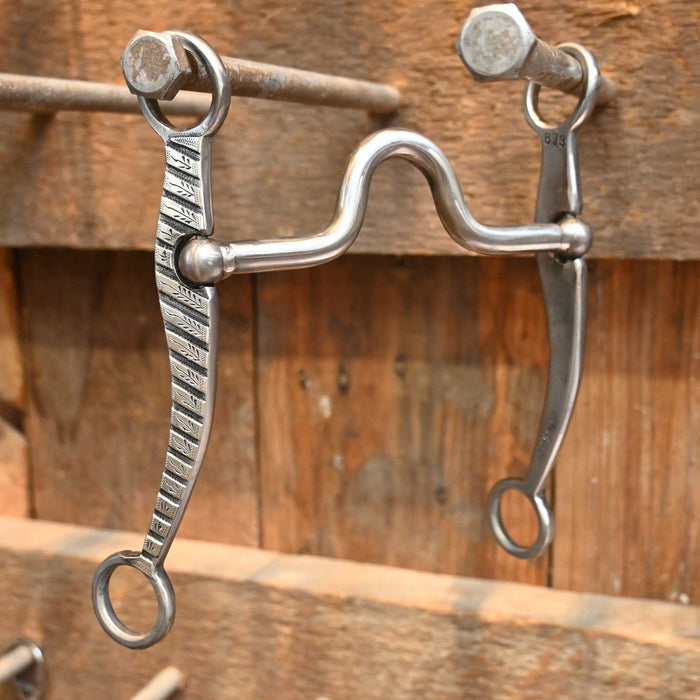 #673 FARKAS Silver Mounted Striped Solid Port Bit