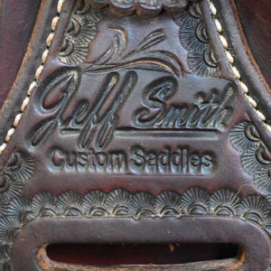 16.5" USED JEFF SMITH RANCH CUTTER SADDLE Saddles Jeff Smith