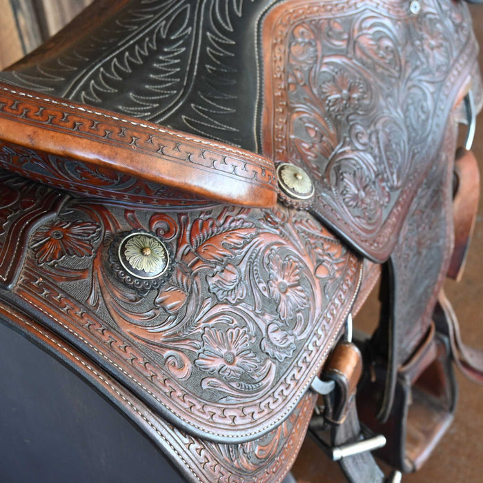 15.5" USED J&S TEAM ROPING SADDLE