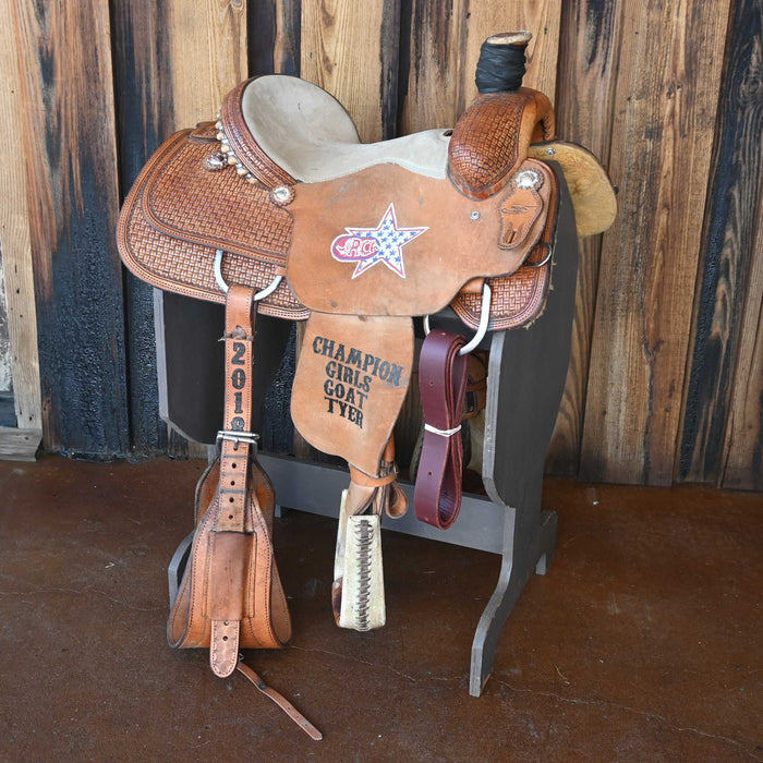 14.5" USED COOL HORSE TEAM ROPING SADDLE