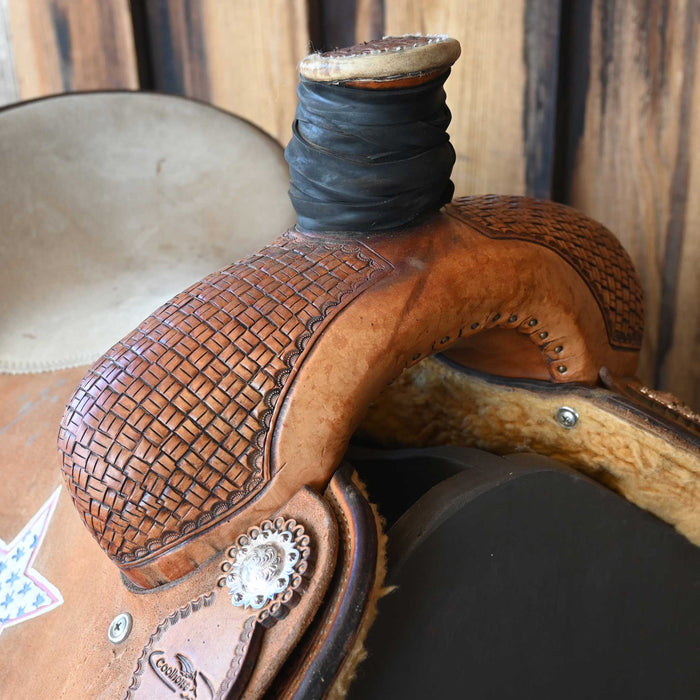 14.5" USED COOL HORSE TEAM ROPING SADDLE