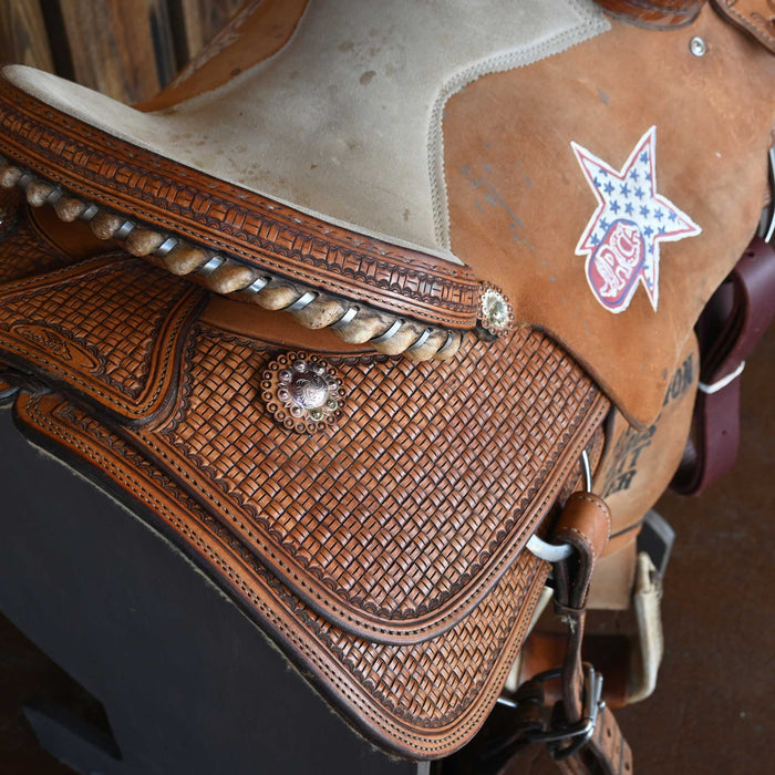 14.5" USED COOL HORSE TEAM ROPING SADDLE