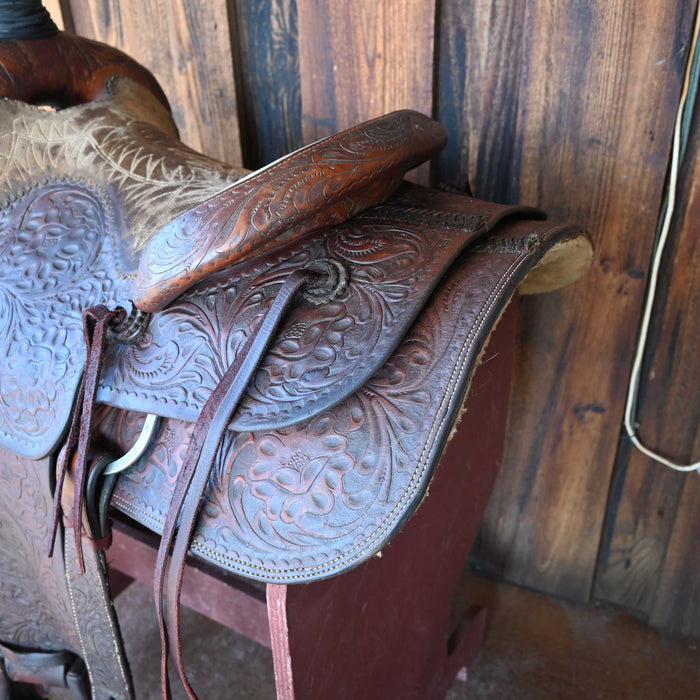 14.5" USED BRADFORD TEAM ROPING SADDLE