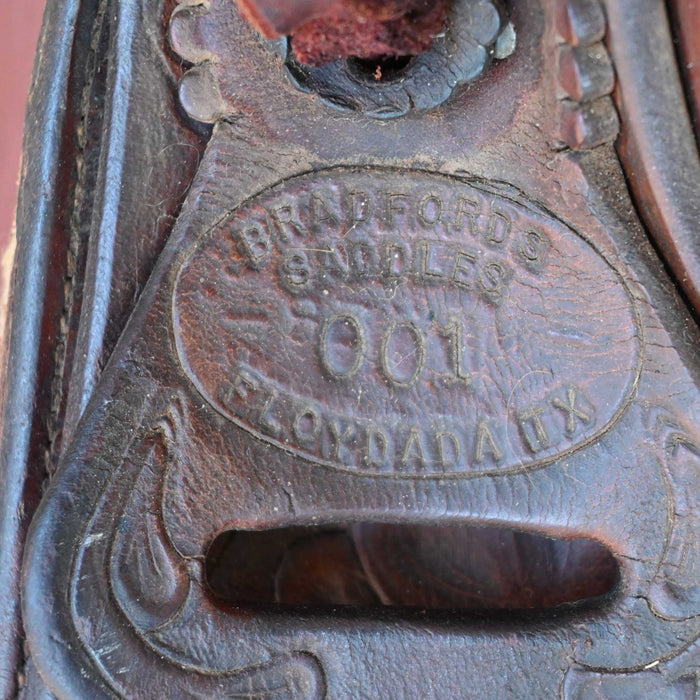 14.5" USED BRADFORD TEAM ROPING SADDLE