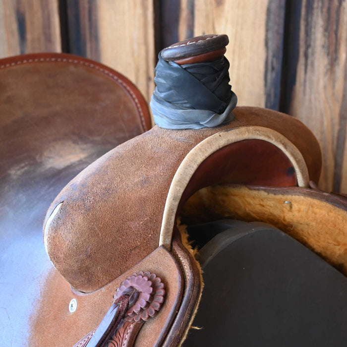 15" USED JEFF SMITH TEAM ROPING SADDLE
