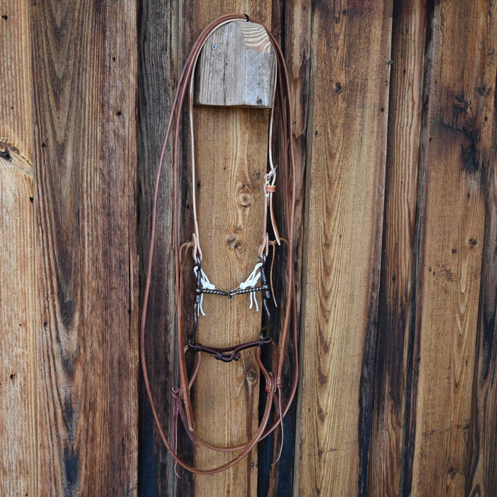 Kerry Kelley 02S Twisted Wire Snaffle Bridle Rig w/Split Ear Headstall Tack - Rigs Kerry Kelley