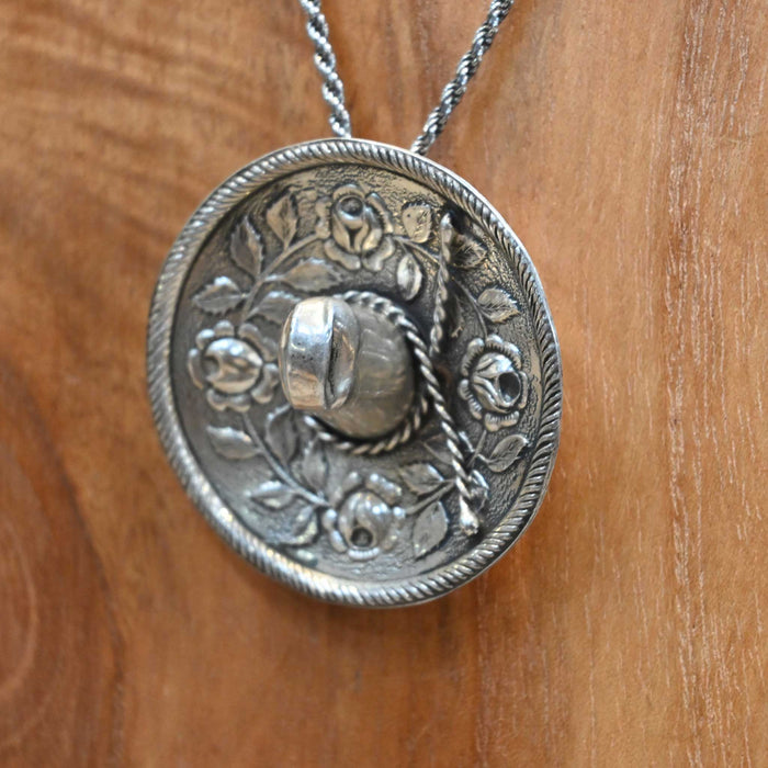 Vintage Sterling Silver Sombrero Necklace